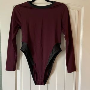 Fabletics Open Back Body Suit Size M